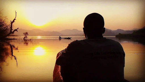 Sunset at Mutanda Lake Resort, Lake Mutanda.