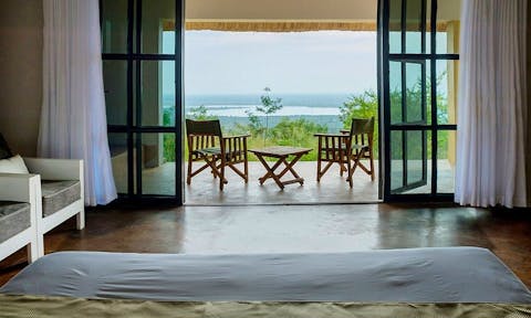 Sweeping view from a cottage at Elephant Plains Lodge.