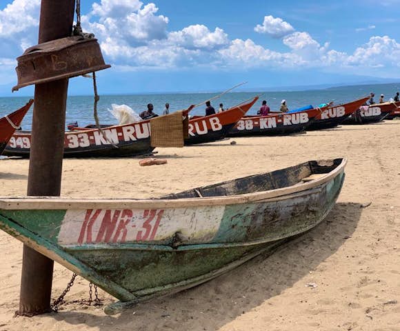 Fishing boat at Lake Edward.